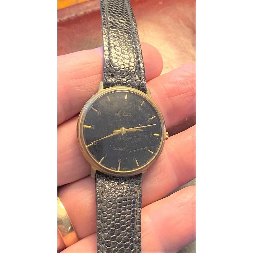 VTG Men's 32mm Le Baron Watch, Black Face and Band
